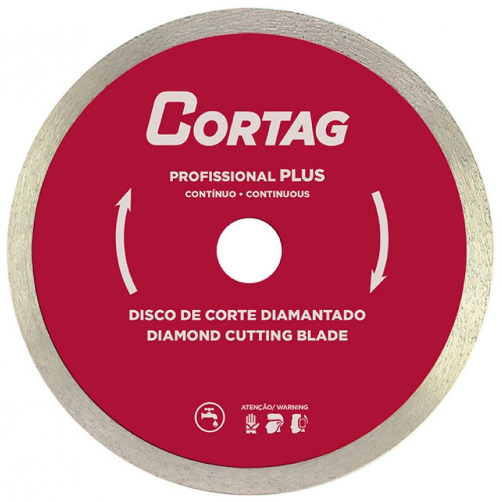 Disco de Corte Contínuo Diamantado Profissional Plus 180mm-CORTAG-60403