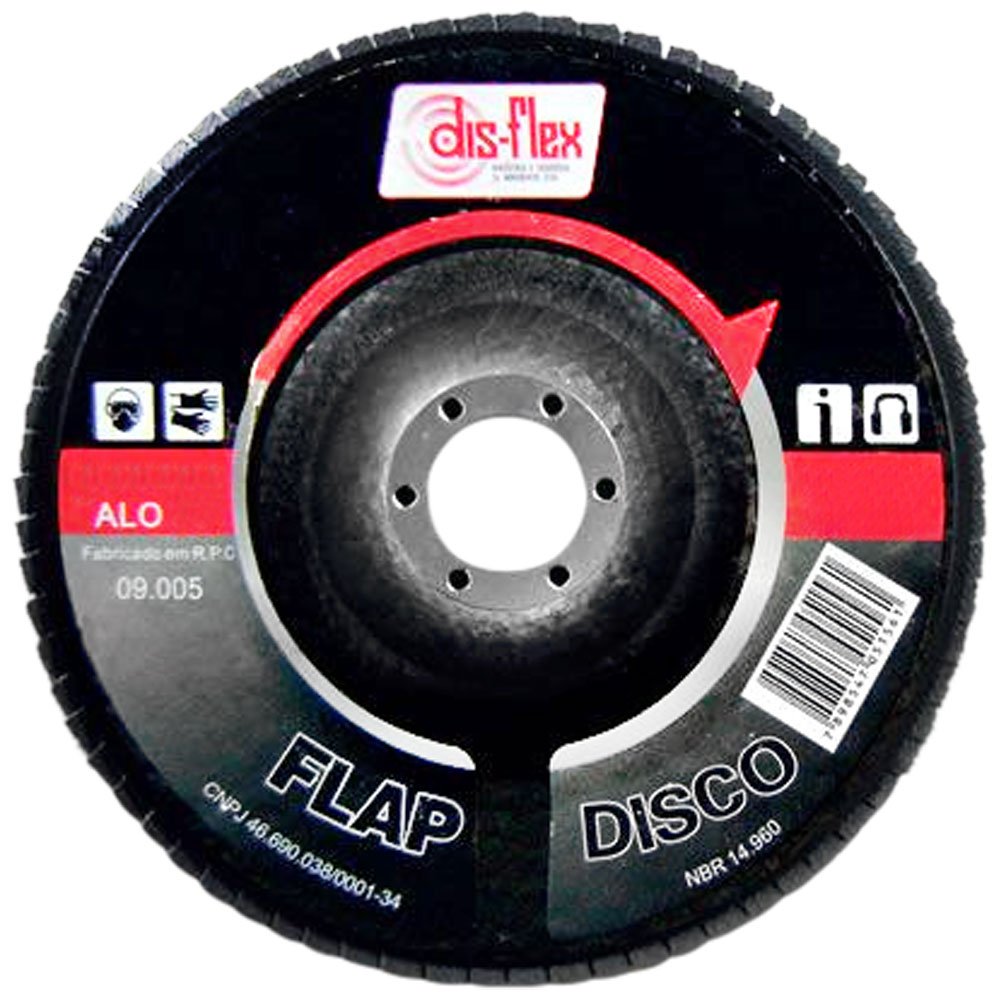 Disco Flap Prata Grão 120 115 x 22mm - Imagem zoom