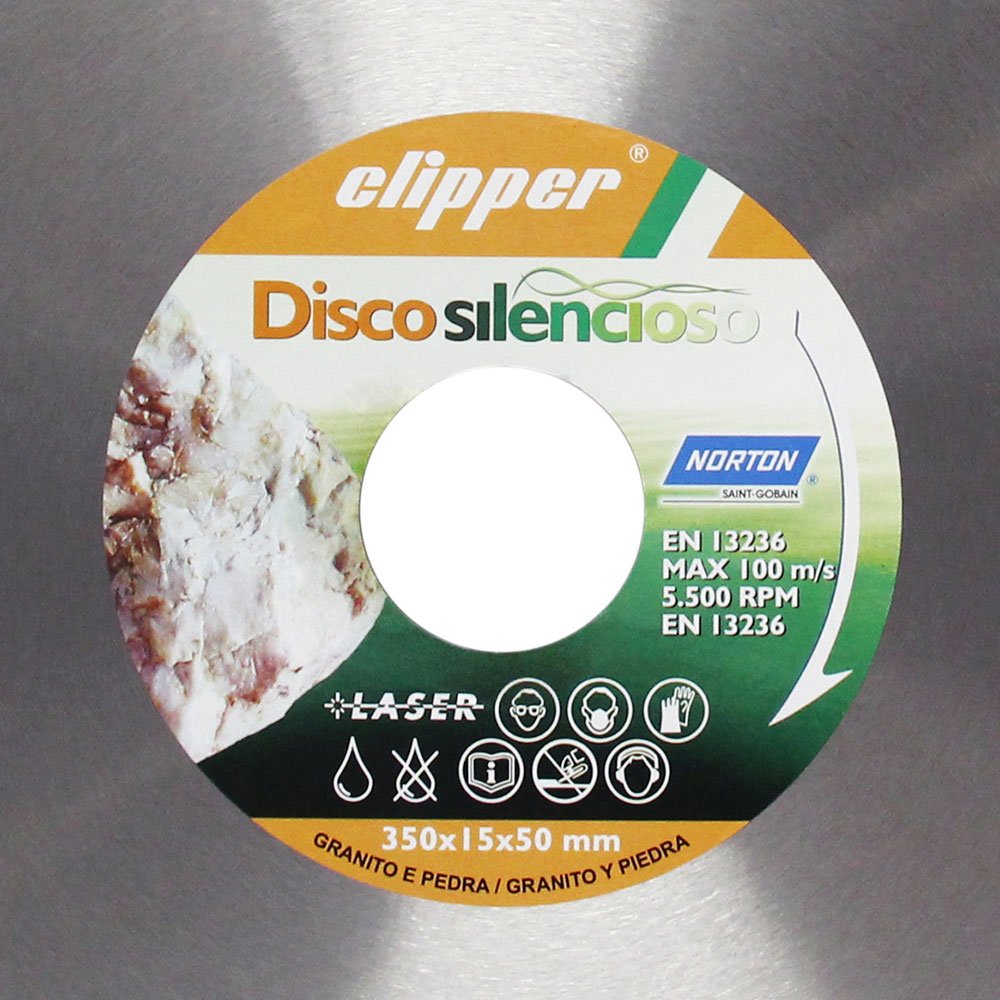 Disco de Corte Diamantado para Pedra Silencioso  350x50mm - Imagem