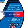 Disco de Corte BNA 12 115 x 1,0 x 22,23mm com 10 Peças Norton 66252846557 - Imagem 5