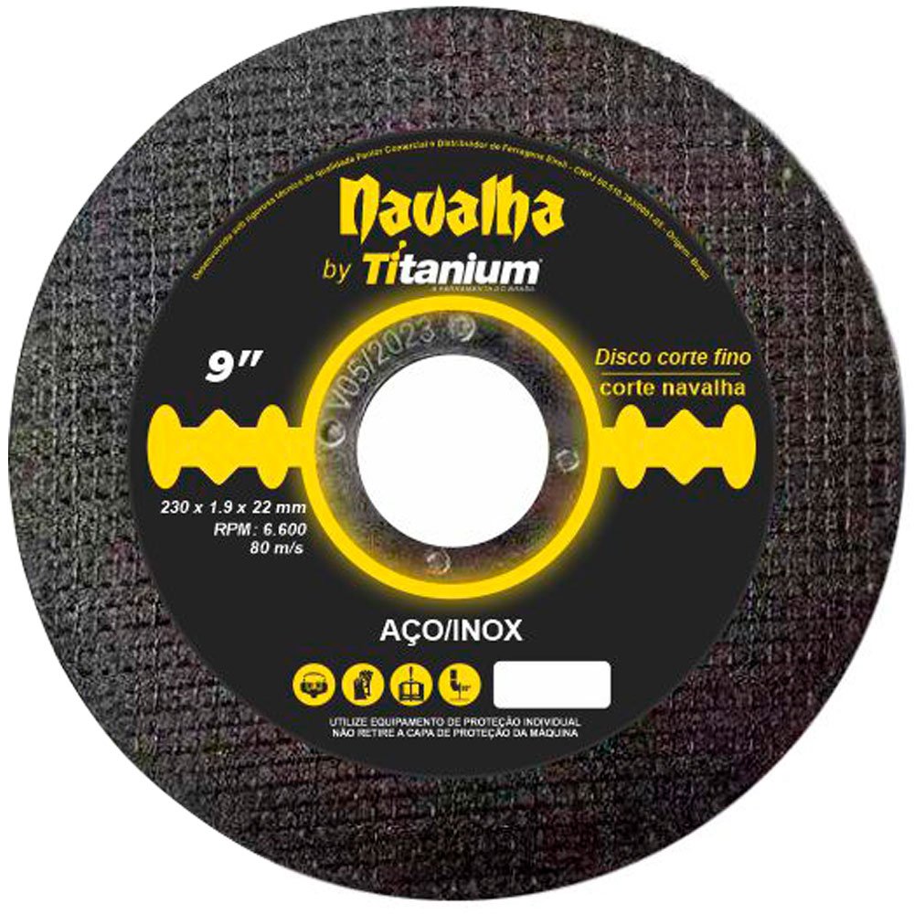 Disco de Corte Fino Navalha 9 Pol. 230mm 6.600 RPM  - Imagem zoom