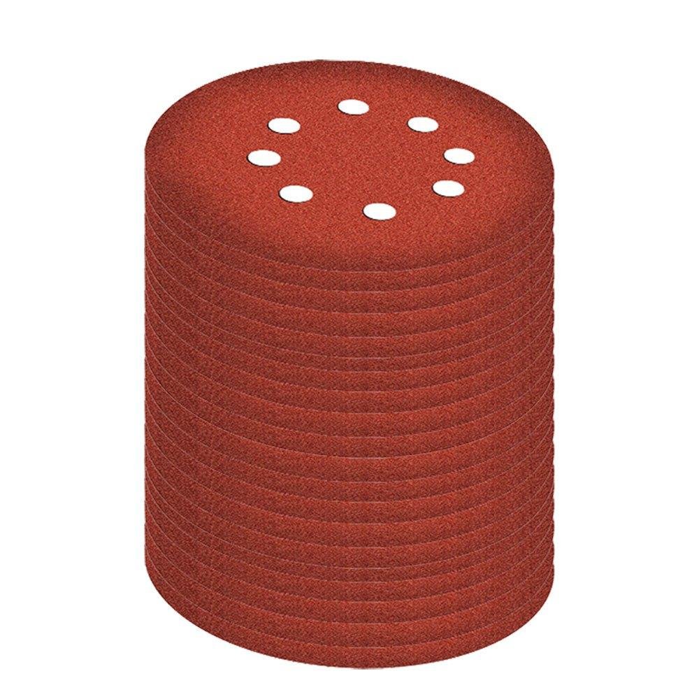Disco de Lixa Vermelha Grão 120 125mm com 50 Peças - Imagem zoom