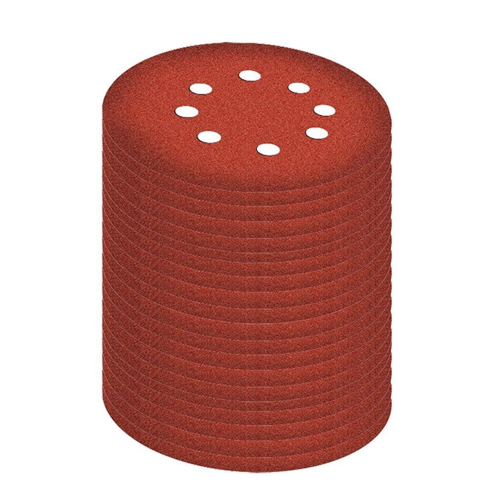 Disco de Lixa Vermelha Grão 240 125mm com 50 Peças - Imagem zoom