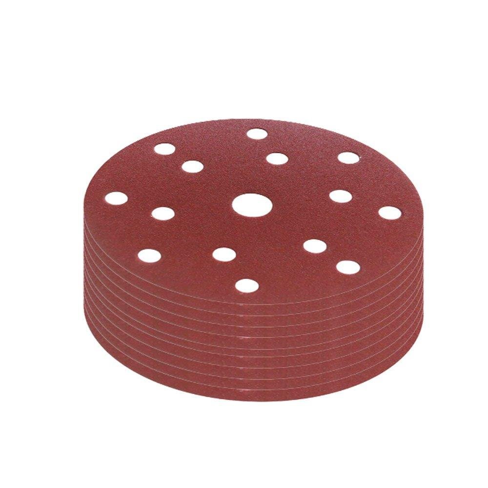 10 Discos de Lixa Vermelho Grão 150 150mm - Imagem zoom