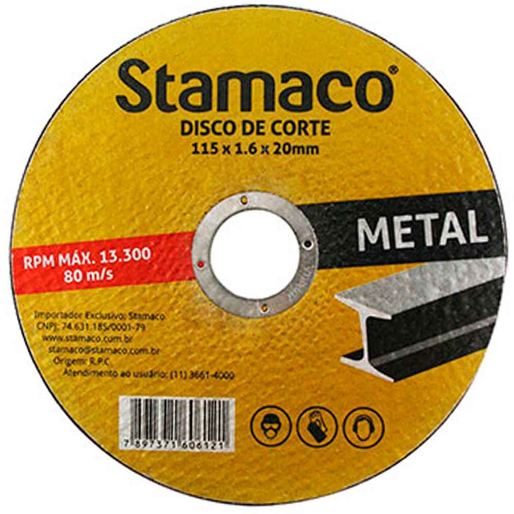 Disco de Corte de 115 x 20 mm para Metal-STAMACO-6121