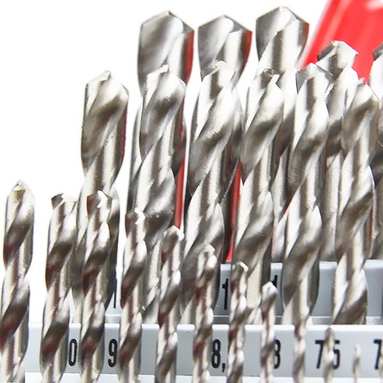 Jogo de Brocas Aço Rápido com 25 peças 1,0 à 13,0mm e Estojo Metálico - Imagem zoom