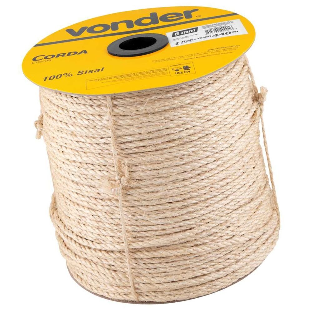 Carretel de Corda Sisal 6mm x 400m - Imagem zoom