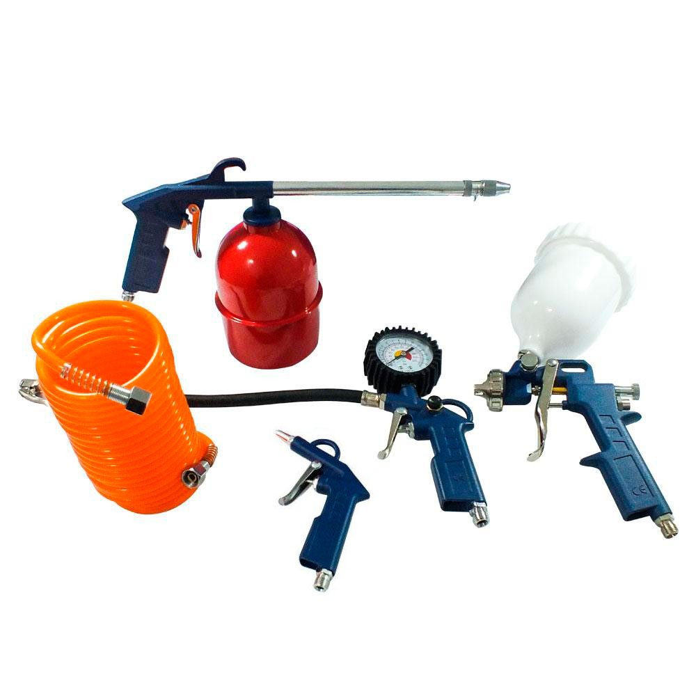 Kit Pistola para Compressor de Ar com 5 Peças-VULCAN-80654