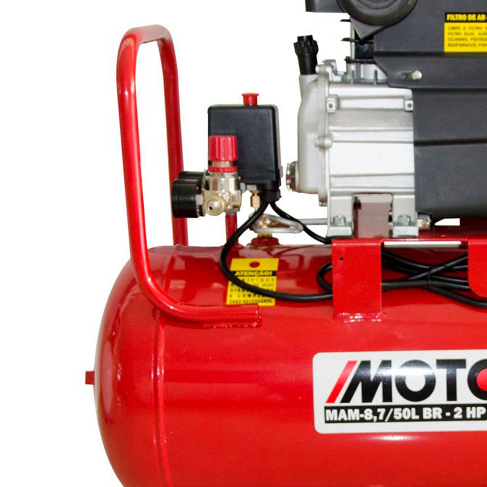 Motocompressor de Ar MOTOMIL-37896.2 8,7 Pés 50L  + de Pintura FORTGPRO-FG8670 - Imagem zoom