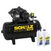 Compressor de Ar SCHULZ-PROCSV10/100 10 Pés Monofásico  + 2 Óleos Lubrificantes SCHULZ-0100011-0 para Compressor de 1 L    - Imagem 1