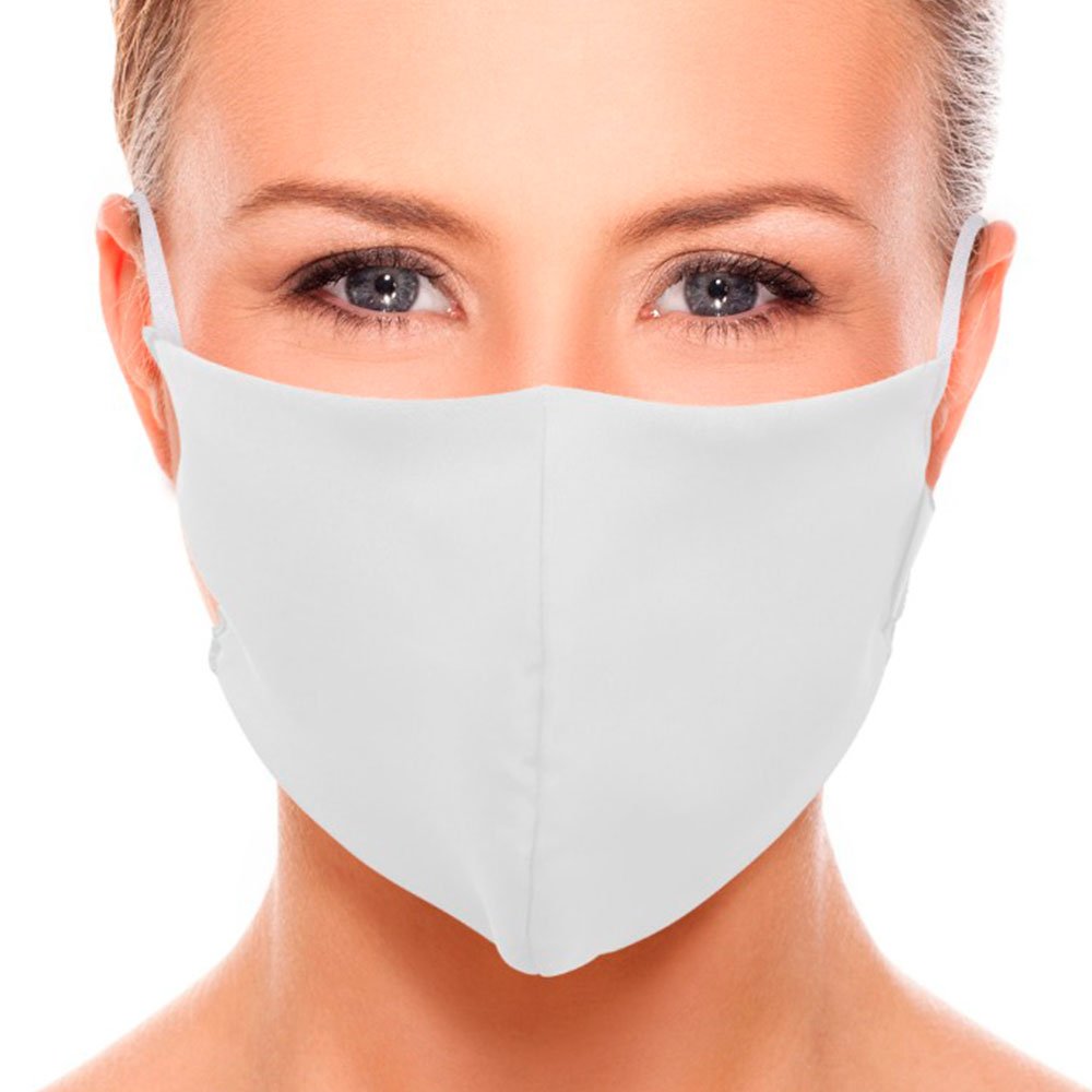 Máscara Respiratória Reutilizável em Tecido Duplo Branco ELITE-20999 - Imagem