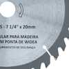 Lâmina de Serra Circular 7.1/4 Pol. com 36 Dentes para Madeira - Imagem 4