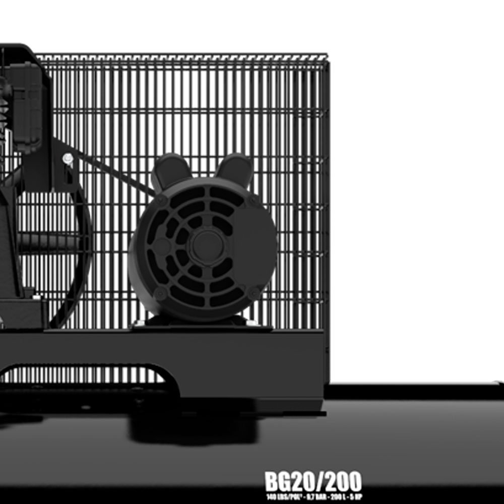 Compressor de Ar 20 Pés 5HP 200 Litros 140 PSI Trifásico 220/380 - Imagem zoom