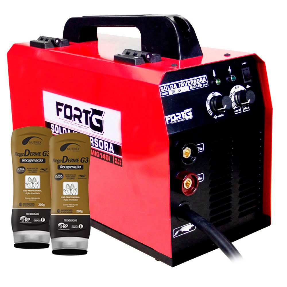 Máquina de Solda Multifuncional FORTGPRO-FG4512 MIG/MAG com e sem Gás + 2 Cremes Hidratantes NUTRIEX-62232 200g -FORTG-K2161