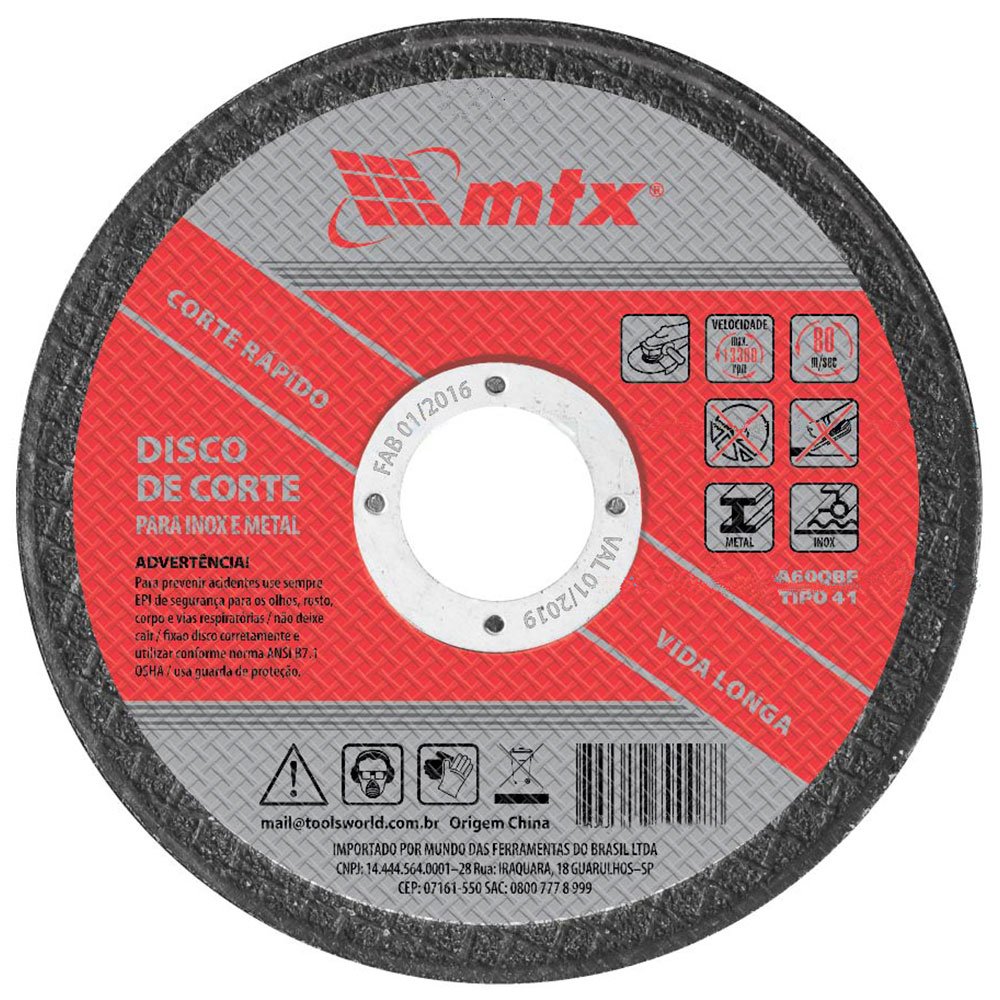 Disco de Corte 115x1,6x22mm para Inox e Metal  - Imagem zoom