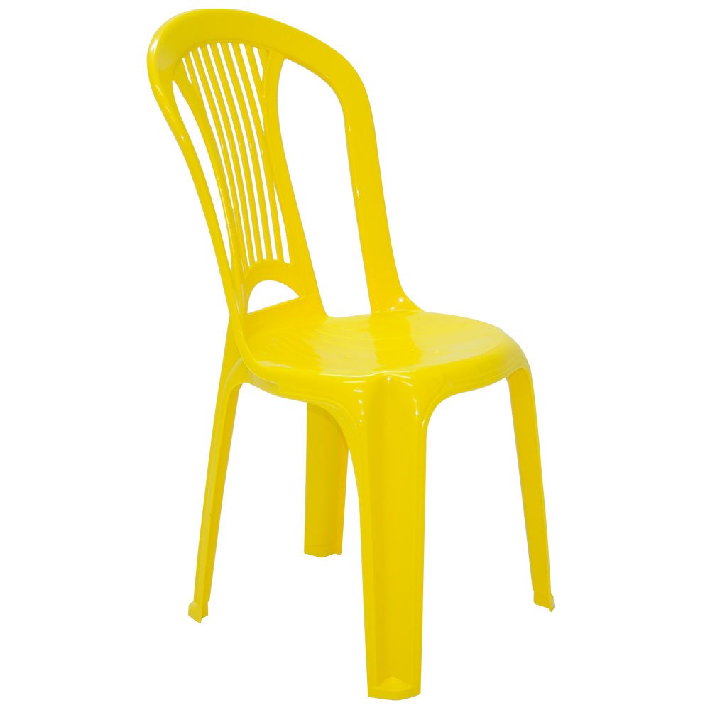 Cadeira Bistrô Atlântida em Polipropileno Amarelo - Imagem zoom