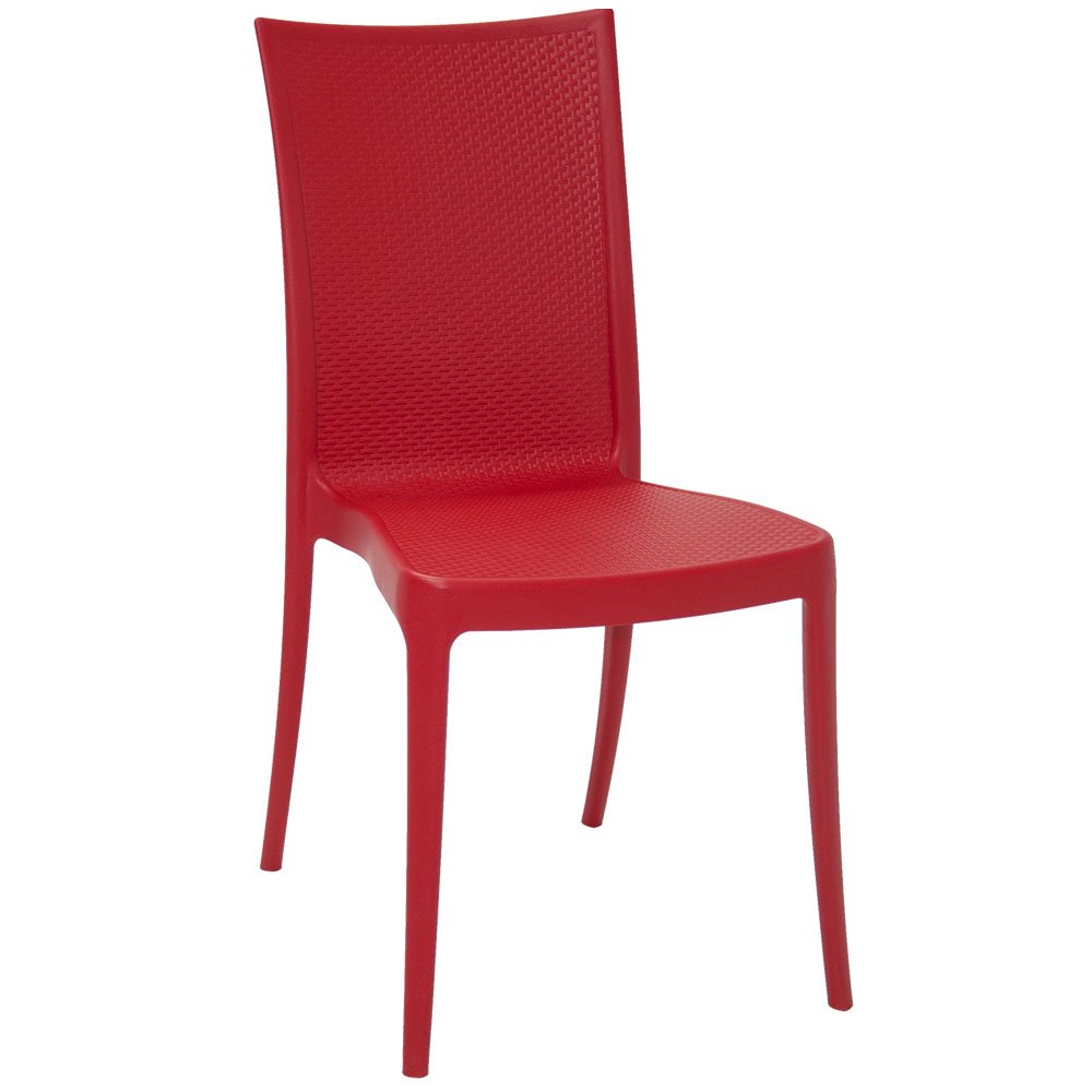 Cadeira Laura Rattan em Polipropileno e Fibra de Vidro Vermelho-TRAMONTINA-92032040