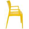 Cadeira Victória Encosto Horizontal com Braços em Polipropileno Amarelo - Imagem 3