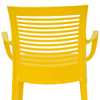 Cadeira Victória Encosto Horizontal com Braços em Polipropileno Amarelo - Imagem 4