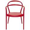 Cadeira Sissi Encosto Vazado com Braços em Polipropileno e Fibra de Vidro Vermelho - Imagem 2