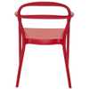 Cadeira Sissi Encosto Vazado com Braços em Polipropileno e Fibra de Vidro Vermelho - Imagem 4