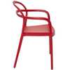 Cadeira Sissi Encosto Vazado com Braços em Polipropileno e Fibra de Vidro Vermelho - Imagem 3