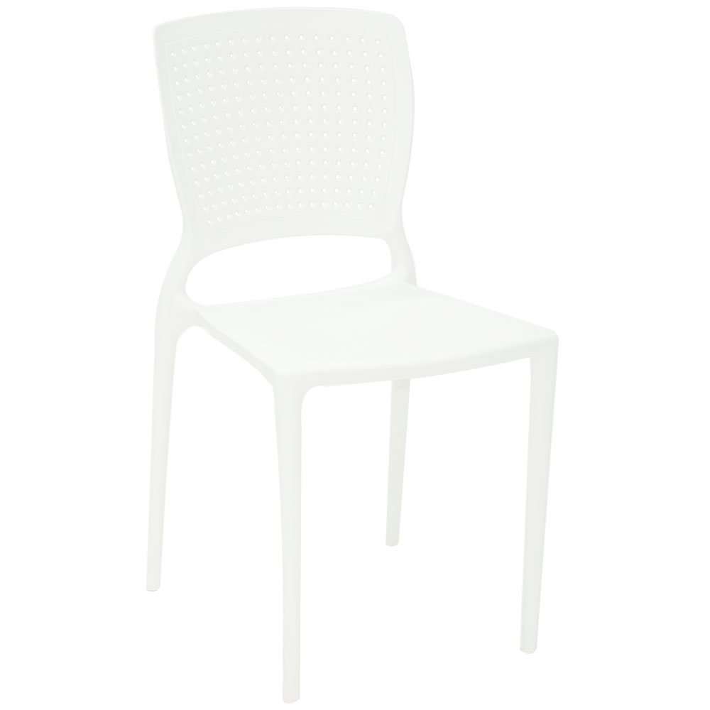 Cadeira Safira em Polipropileno e Fibra de Vidro Branco - Imagem zoom