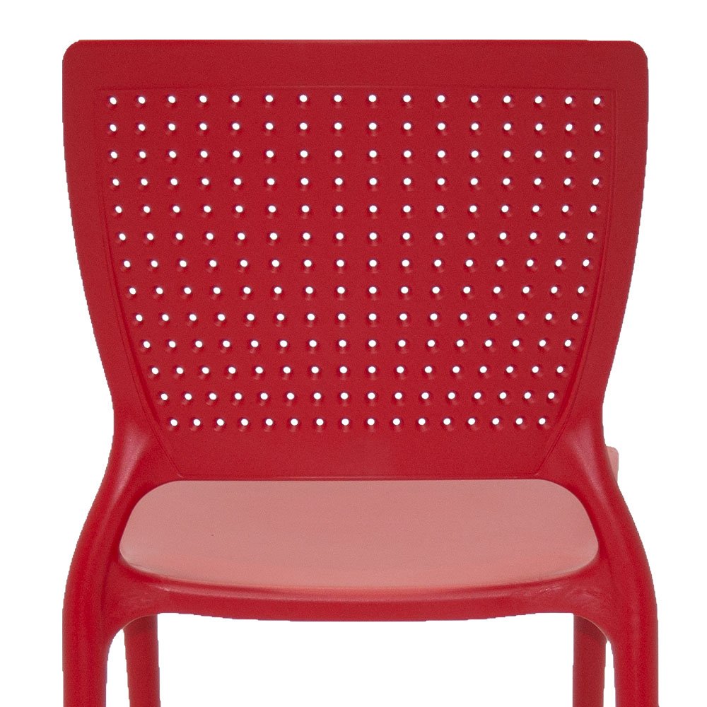 Conjunto 4 Cadeiras Plástico Polipropileno e Fibra de Vidro Safira
