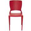 Cadeira Safira em Polipropileno e Fibra de Vidro Vermelho - Imagem 2