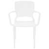 Cadeira Safira com Braços em Polipropileno e Fibra de Vidro Branco - Imagem 2