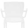 Cadeira Safira com Braços em Polipropileno e Fibra de Vidro Branco - Imagem 4