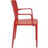 Cadeira Safira com Braços em Polipropileno e Fibra de Vidro Vermelho - Imagem 3