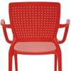 Cadeira Safira com Braços em Polipropileno e Fibra de Vidro Vermelho - Imagem 4