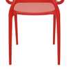 Cadeira Safira com Braços em Polipropileno e Fibra de Vidro Vermelho - Imagem 5