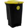 Lixeira T-Force Coleta Seletiva Metal 100L em Polipropileno Preto e Amarelo   - Imagem 1