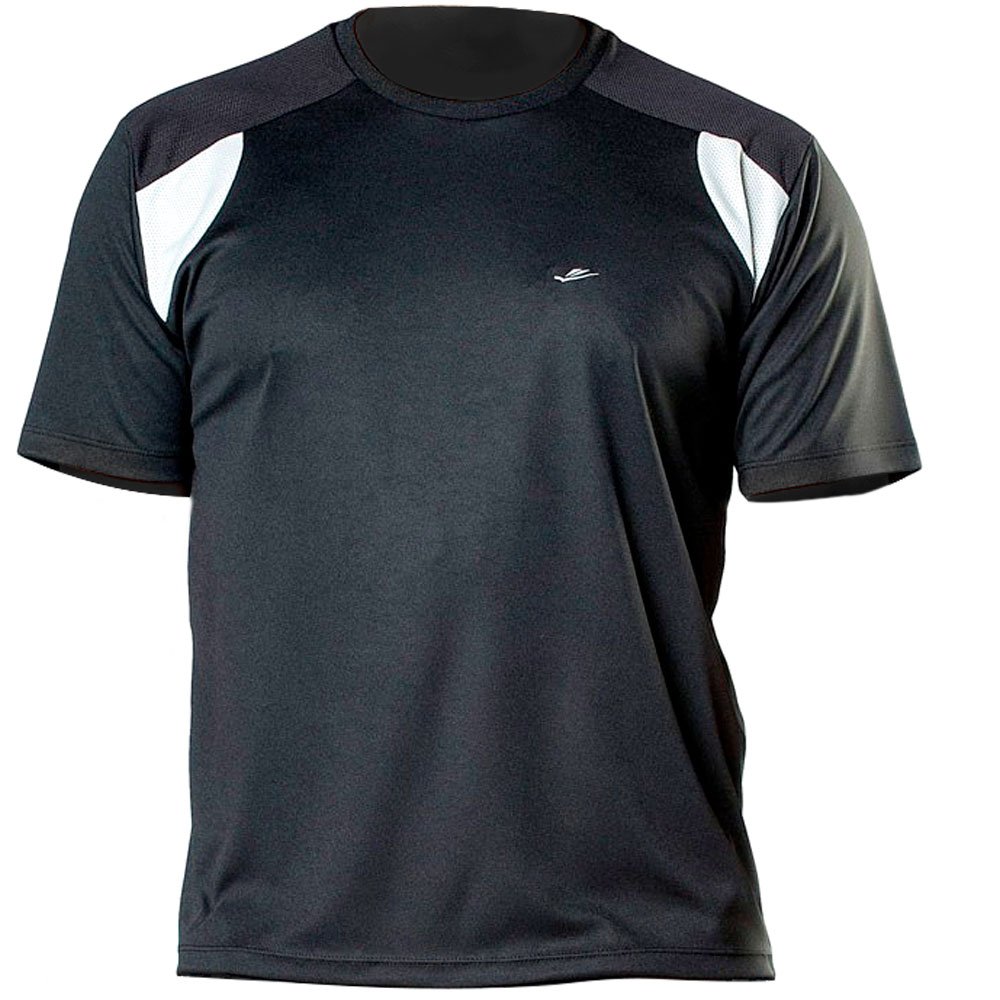 Camiseta Lazer P Masculina em Malha Dry com Gola Careca Preto  - Imagem zoom