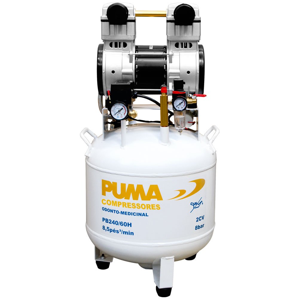 Compressor de Pistão Odontológico 2CV 60L 110V-PUMA-PBH24060