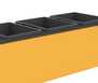Vaso Auto irrigável Triplo Amarelo 10,5L TRAMONTINA-78134607  - Imagem