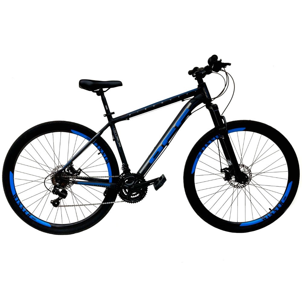 Bicicleta Aro 29 Quadro 21 Preta e Azul -ELLOBIKE-13