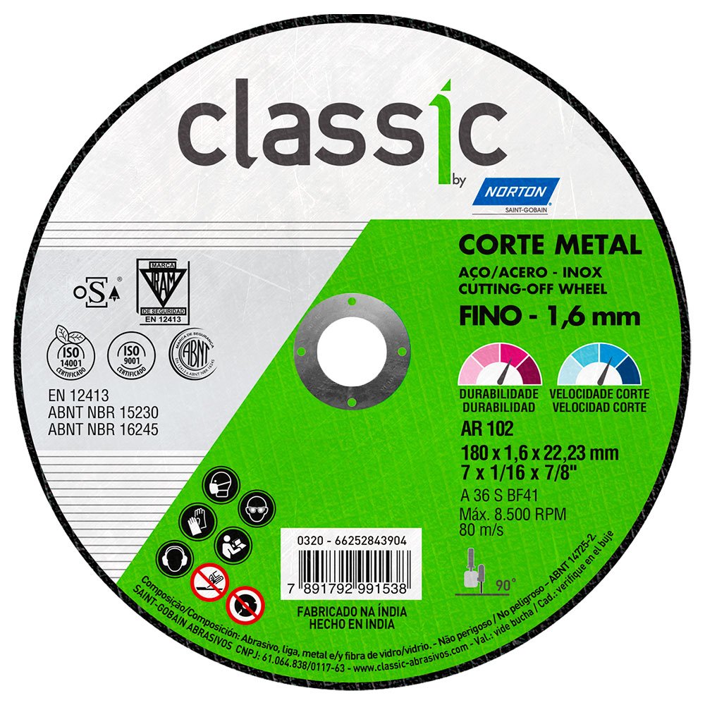 Disco de Corte Classic  180x1,6x22,23mm - Imagem zoom