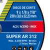 Disco de Corte Super AR312 230 x 3.0 x 22.23mm - Imagem 4