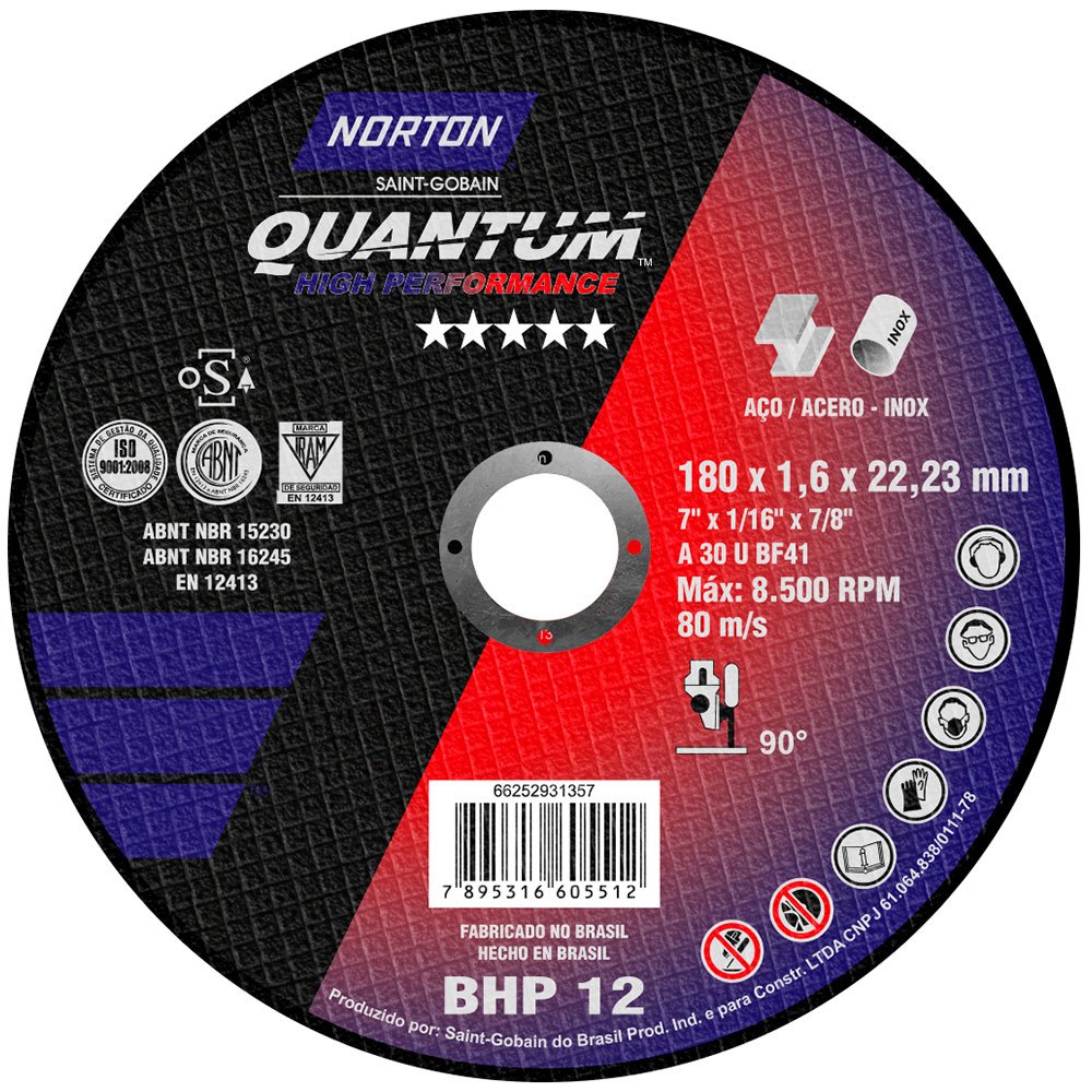 Disco de Corte Quantum 180x1,6x22,23mm - Imagem zoom