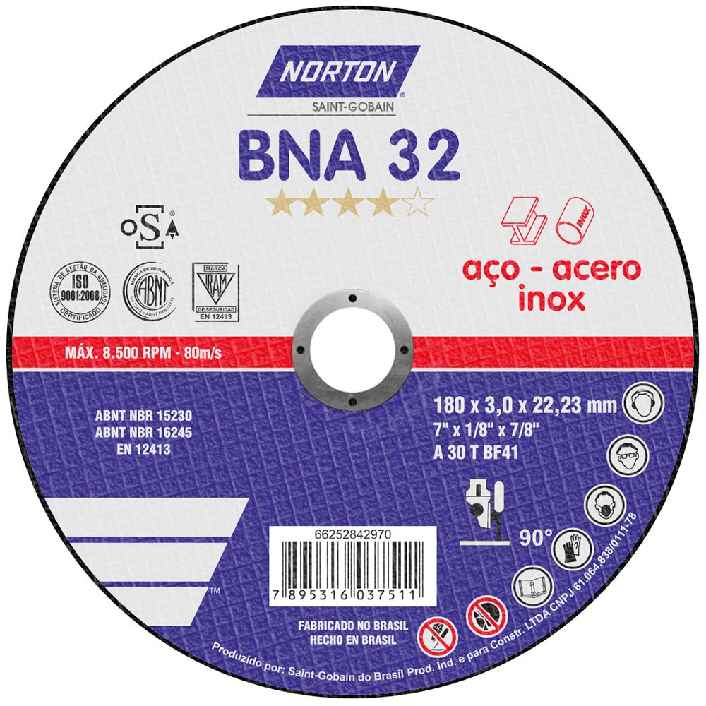Disco de Corte BNA 32 180x3,0x22,23mm - Imagem zoom
