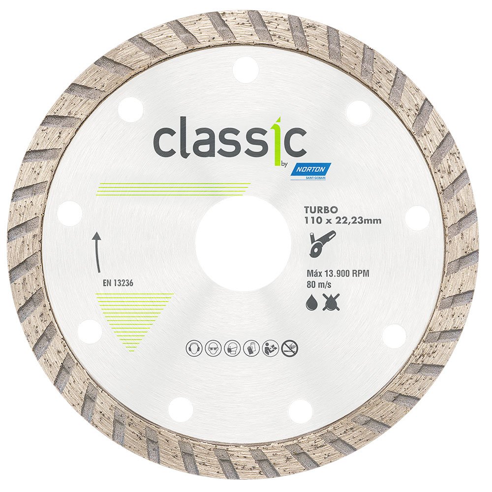 Disco de Corte Diamantado Classic Turbo 110 x 7 x 22,23mm - Imagem zoom