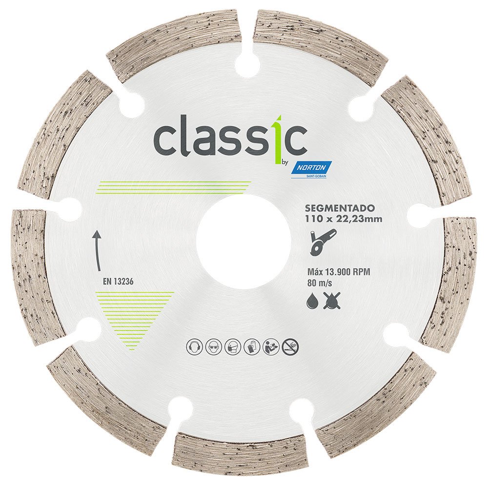 Disco de Corte Diamantado Classic Segmentado 110 x 22,23mm-NORTON-70184647065