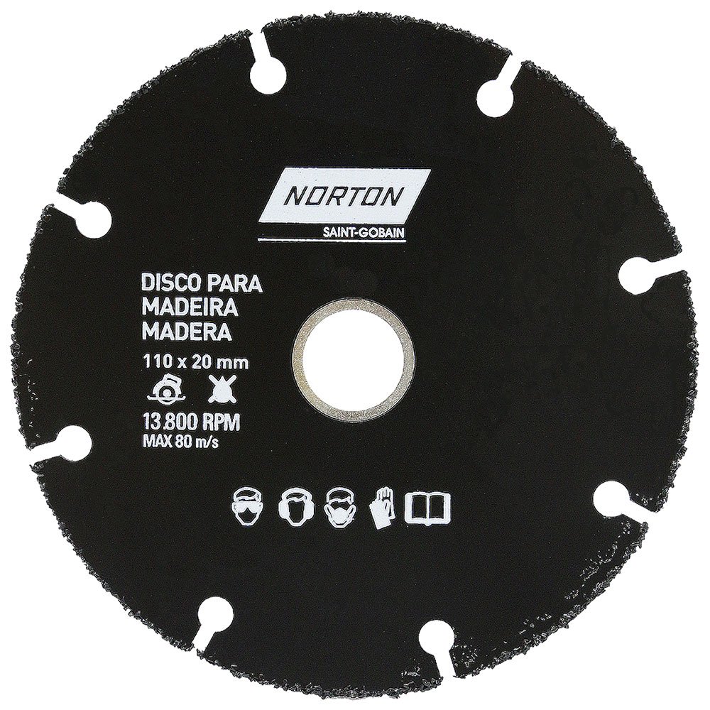 Disco de Corte para Madeira 110 x 20mm-NORTON-69957315170