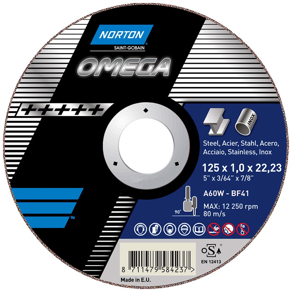 Discos Abrasivos de Corte Inox Omega Norton X-TREME A36V BF42