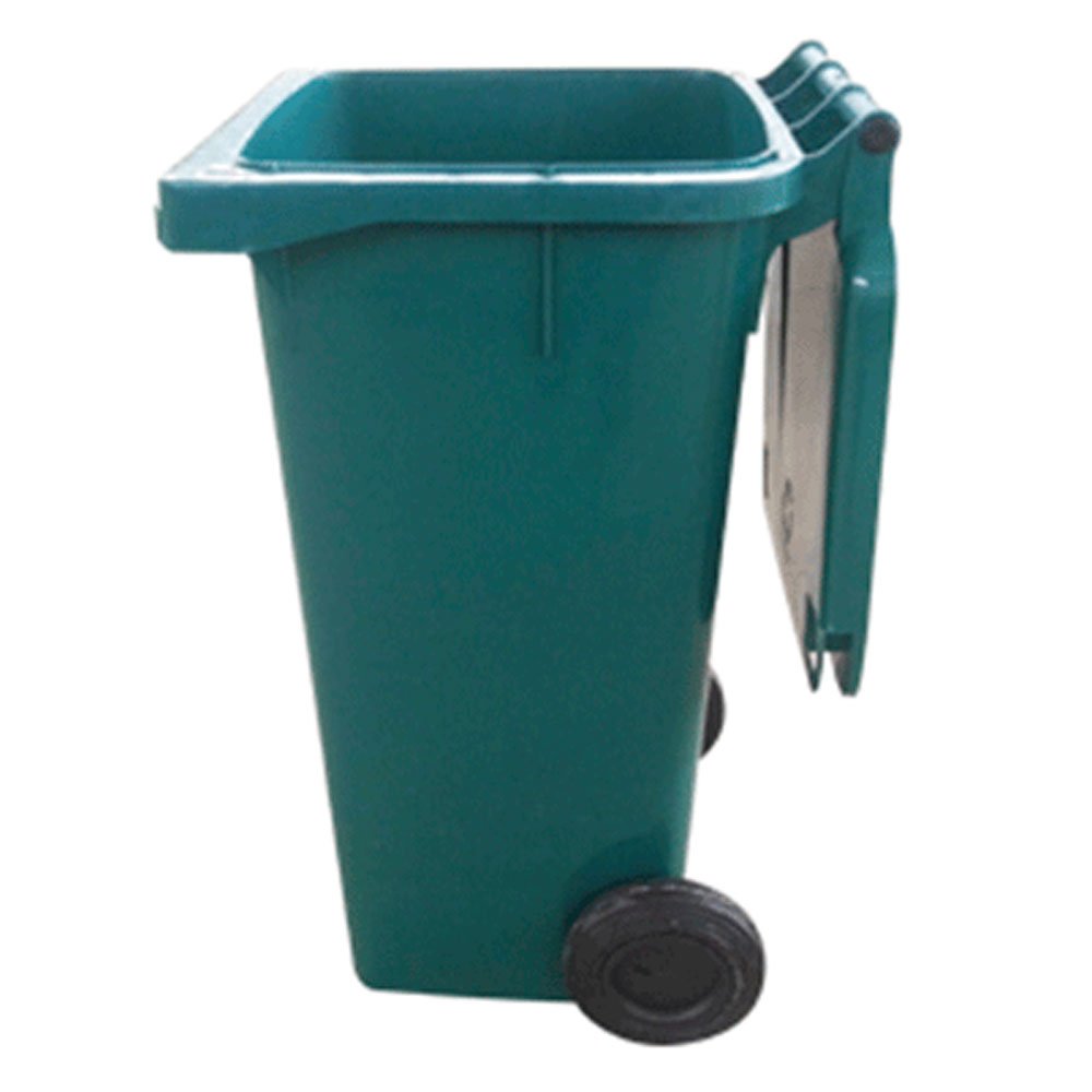 Carrinho Coletor de Lixo Verde 120 Litros -LAR PLASTICOS-28