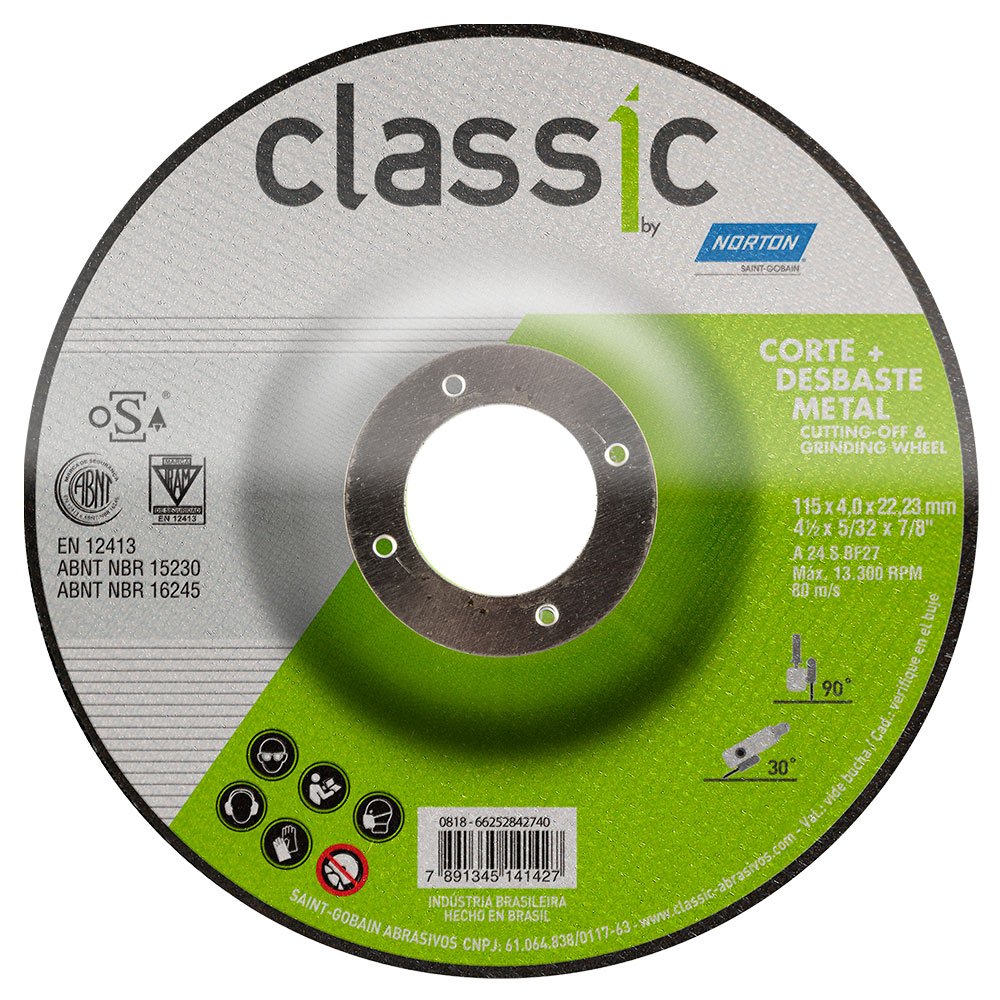 Disco de Desbaste Classic 115 x 4 x 22,23mm-NORTON-66252842740