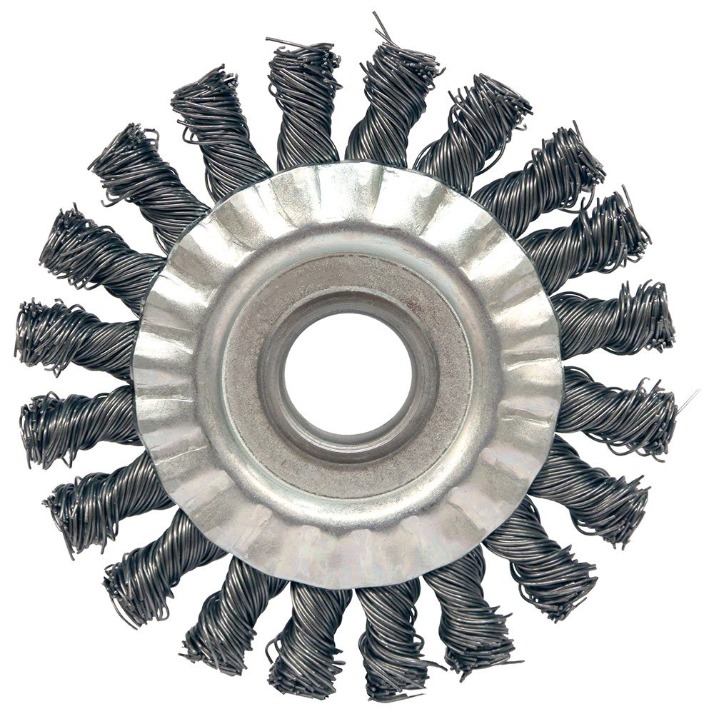 Escova de Aço Temperado Circular Trançada 114,3 x 12,7mm - Imagem zoom